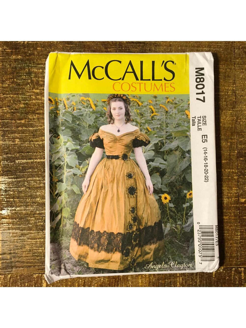McCalls Sewing Pattern M8017 Outlander Civil War Off Shoulder Dress 14-22 UNCUT